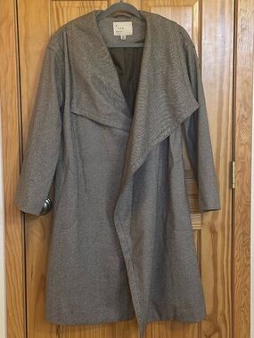 a new day Gray Draped Trench Coat